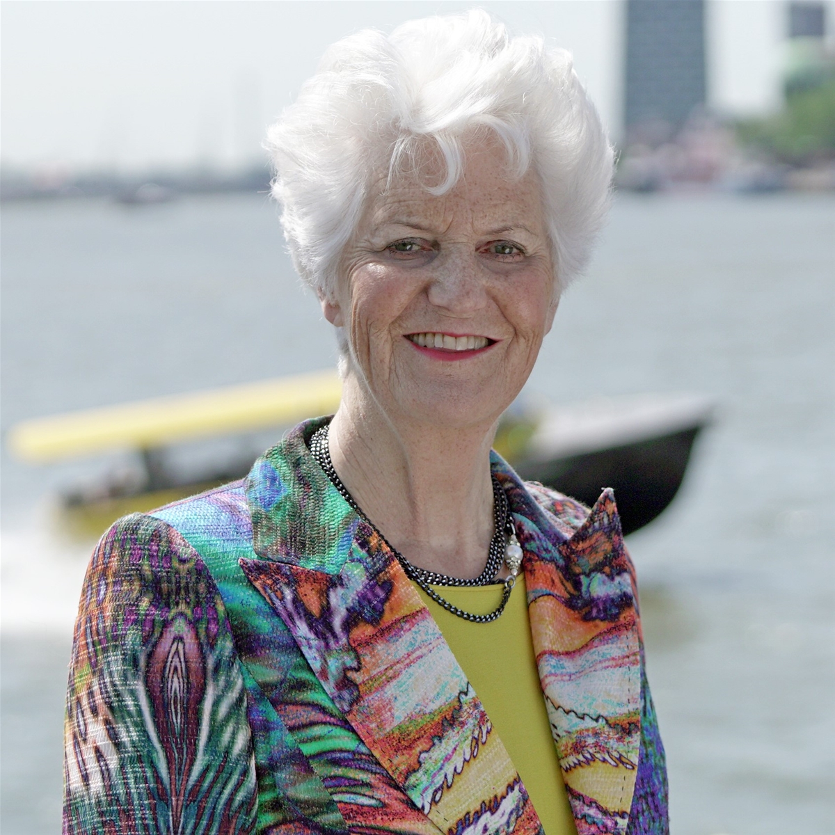 Portretfoto Sybilla Dekker (linkt door naar het artikel 'Kennismaking met Noordzeeoverleg-voorzitter Sybilla Dekker')